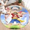 One Piece Monkey D Luffy Round Area Rug Carpet Rug For Living Room Bedroom Sofa Playroom Decor Nonslip Floor Mat