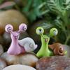 2Pcs/Set Snails Fairy Decor Ornamental Multi-color Funny Expression Home Bonsai Snails Ornaments Succulents