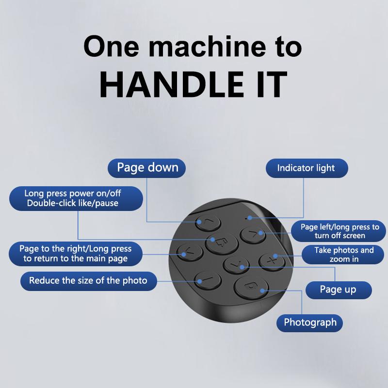 Phone Camera Grip Handle Holder With Light Wireless Smartphone Handle With Shutter Phone Filming Selfie Video Vlog Accessories