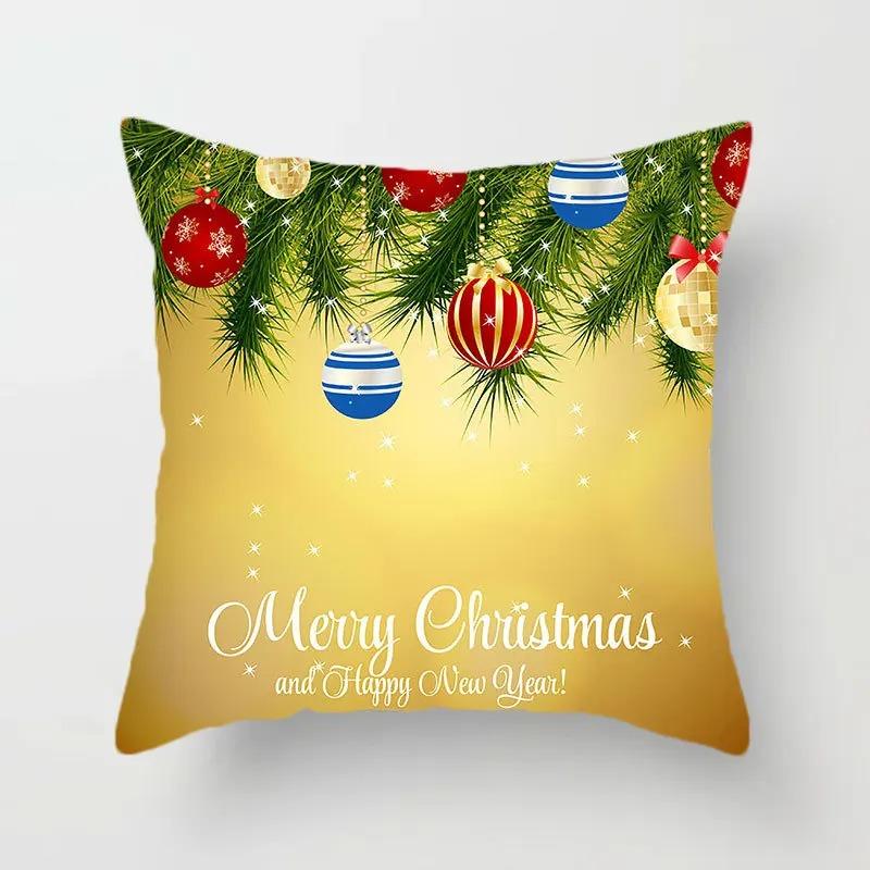 Christmas Themed Pillowcases Car Accessories Office Santa Claus Living Room Sofa Home Pillowcases