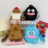 Cute Bag Female Cartoon Fish Monster Plush Messenger Mobile Phone Bag Three-dimensional Sausage Big Mouth Shoulder Bag