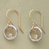 Minimalist Irregular Hollow Circle Zircon Inlay Two-color Dangle Earrings Gold Color Women Daily Wear Fashion Retro Jewelry Gift