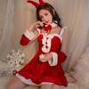 Love Adult Christmas Dress Female Cute Velvet Bunny Stage Performance Dress Up Holiday Party Dress Up Suit