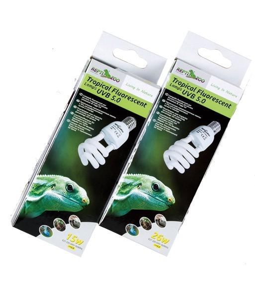 Compact Bulb Lamp 5.0 Uvb E27 15W For Reptiles Tropical Terrarium