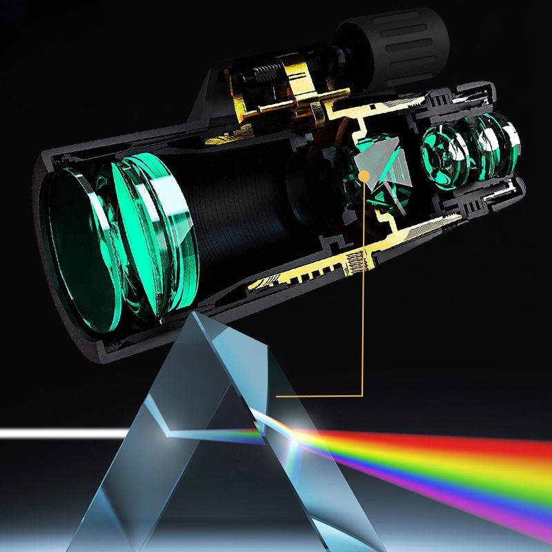 Monokulärt teleskop 12×50/12×55 Stor objektivlins Hög förstoring HD med handledsrem Mobiltelefonkamera Glasögon.