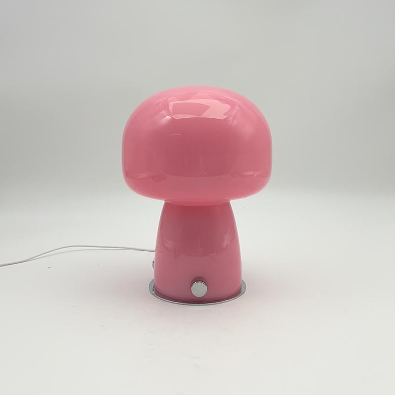 

Декоративная настольная лампа в форме гриба, современные украшения для стола, декоративные лампы для спальни, прикроватная креативная настольная лампа со светодиодами, стеклянный ночник