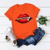Donne taglie forti Harajuku Tops Estate Tops Graphic Tees Donne labbra Kawaii T-shirt Vestiti Ragazza T Shirt