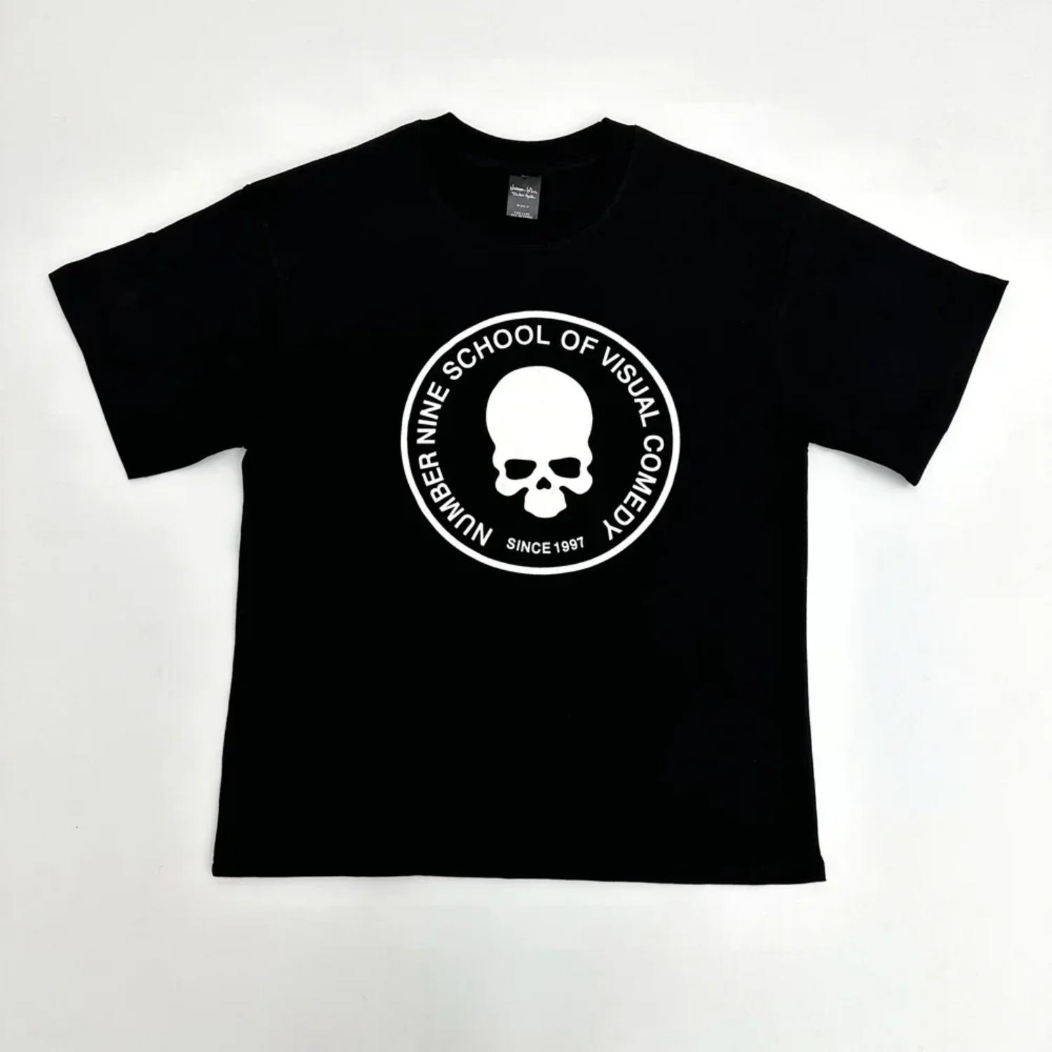 

2024 New Women Number 9 N9 Classic Skull T-shirt Hip Hop Skateboard Harajuku T-shirt Top XXXXXL чорний