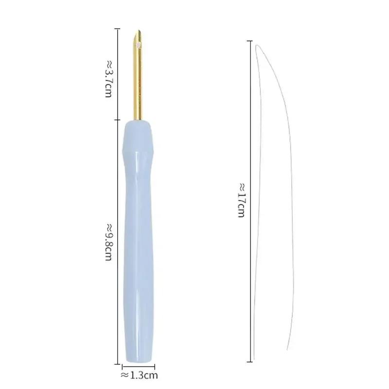 Garn Nadel Stich Werkzeuge 3,5/5mm Punch Needle Stickerei-Sets Kunststoffe Stickerei Stift Häkeln Stricken DIY Handwerk Nähen