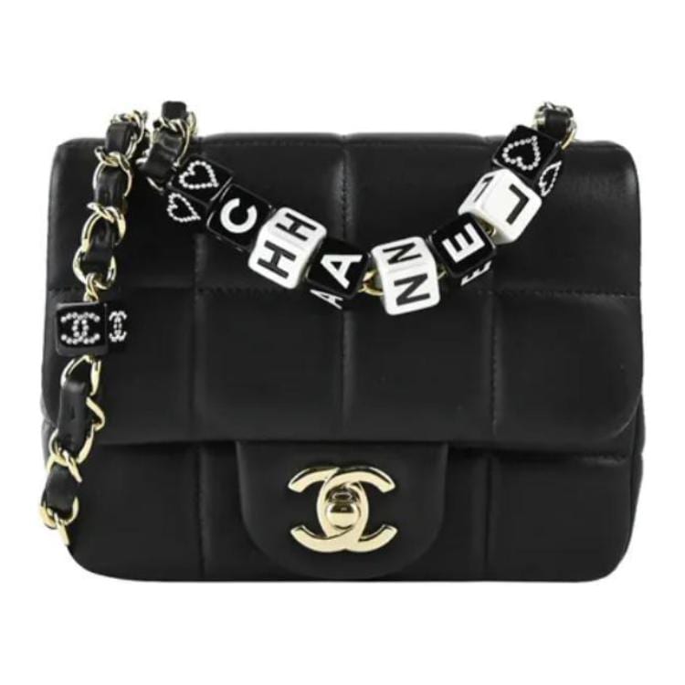 Chanel 23C Early Spring Lambskin Flap Bag, Crossbody Bag, Shoulder Bag Mini Women's Black AS3744-B10064-94305