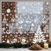 Self Adhesive Window Coverings 10Pcs Christmas Clings, White Winter Snowflake Decals, Static Clear Pattern Decor Glass Stickers for Home Storefront,