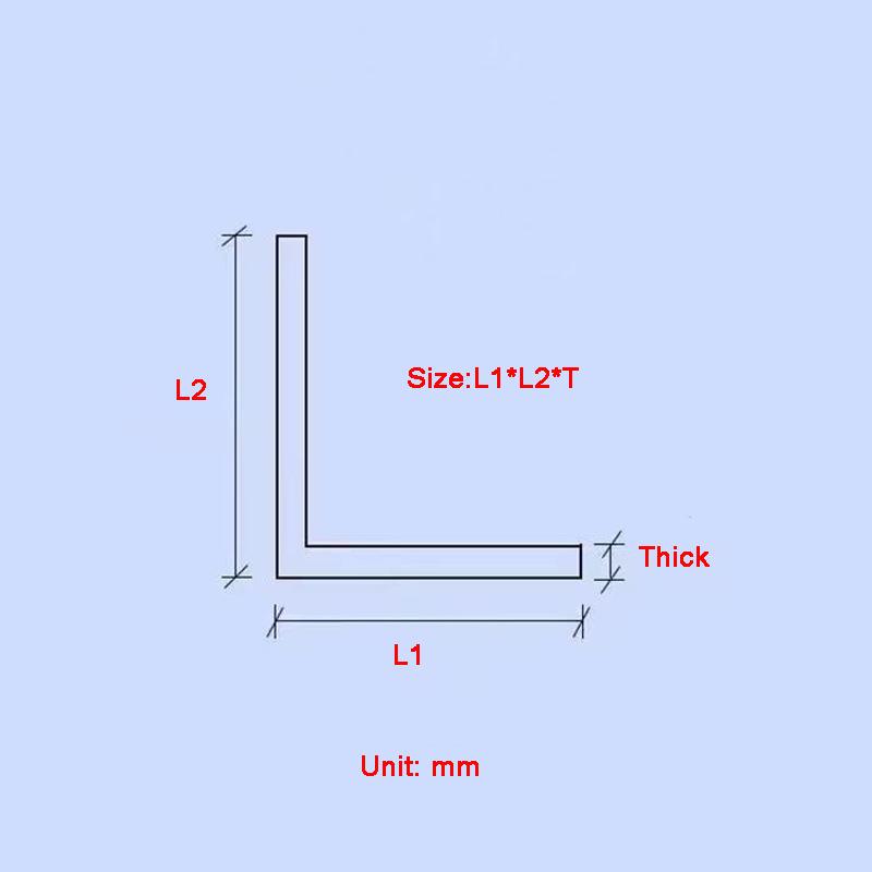 

2Pcs Right Angle Aluminum L-Shaped Trim Strip 6063 Aluminum alloy Aluminum Edging Triangle Profile 90 Degree Angle Length 495mm 10x10x1mm 2pcs