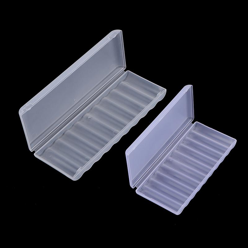 Contenitore rigido per batterie in plastica trasparente portatile da 10 slot per accessori per organizzatori di batterie AAA/AA