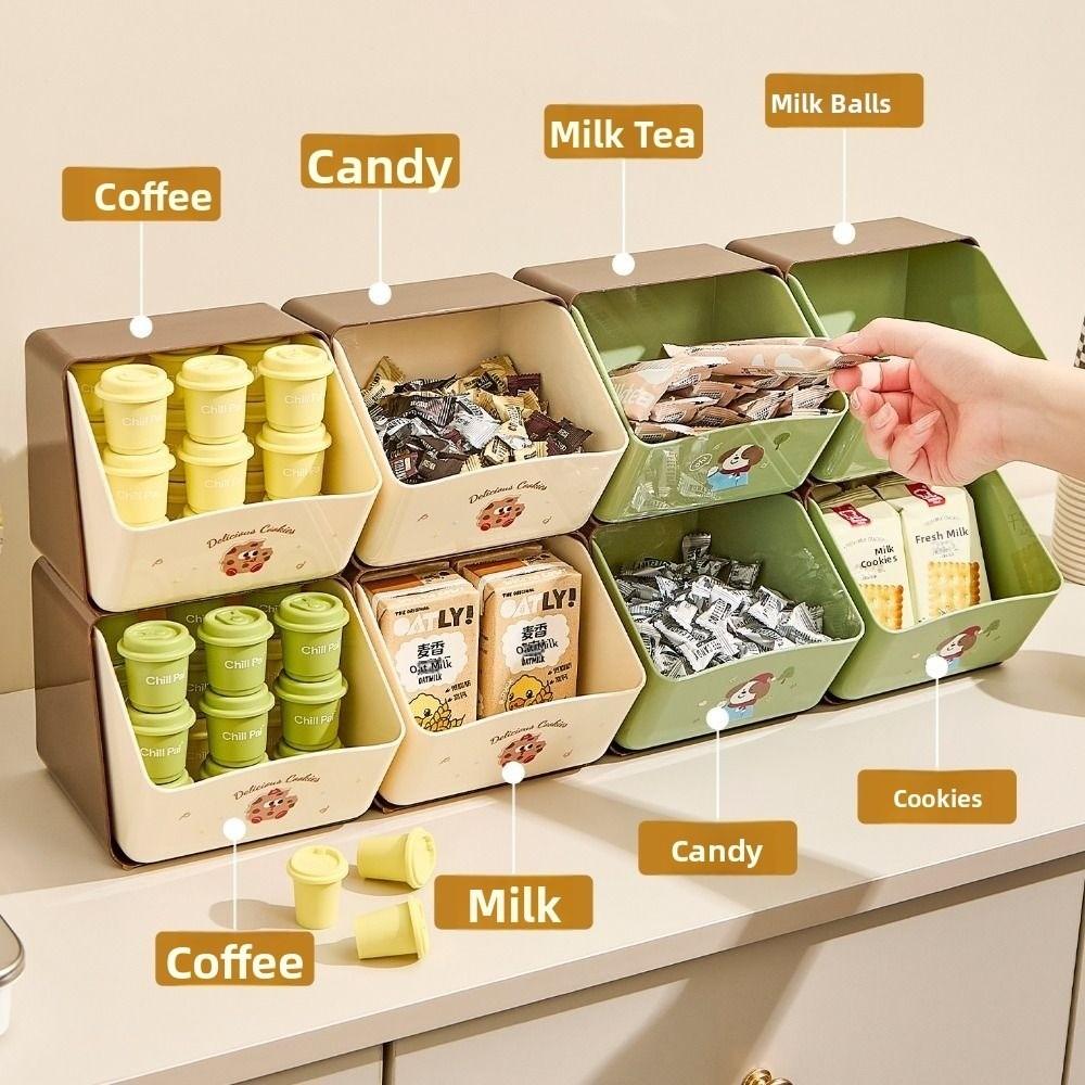 Double Layer Tea Bag Storage Box Creative Cosmetic Drawer Rack Desktop Snack Organizer  Bathroom