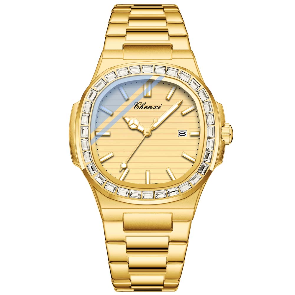 CHENXI Men's Watches Luxury Business Men's Quartz Date Wristwatches Diamond Design Waterproof Luminous Relojes Para Hombres