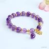Fashion Jewelry Gemstone Bracelets Natural Healing Crystal Bracelets Energy Stone Adjustable Amethyst Bracelets