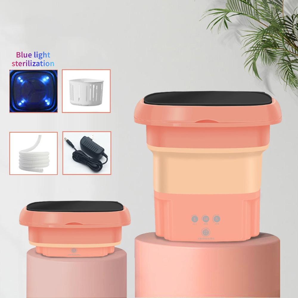 New Folding Washing Machine Portable Mini Socks Underwear Cleaning Machine Chocolate Color Home Appliance