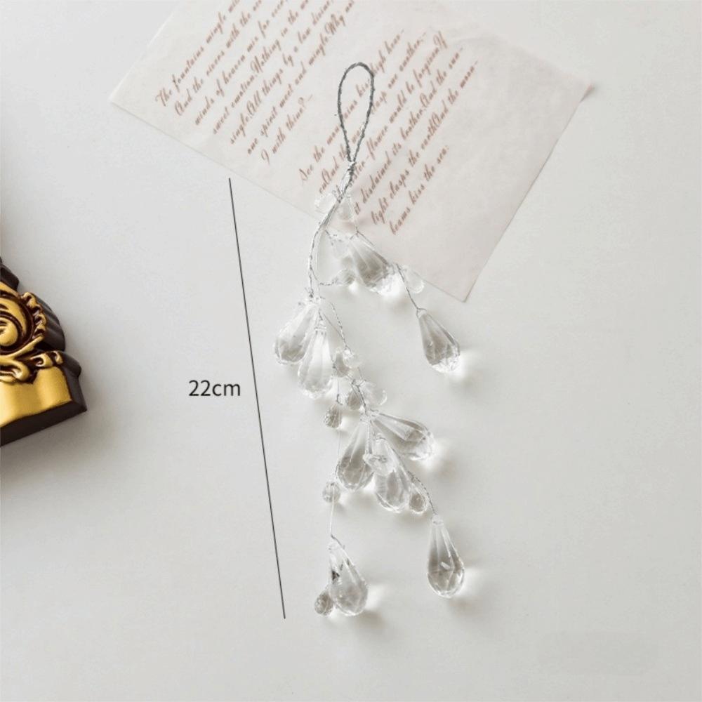 New Ice Crystal Snowflake Christmas Tree Pendant Clear Hanging Christmas Ornament Acrylic Christmas Decoration Party Supplies