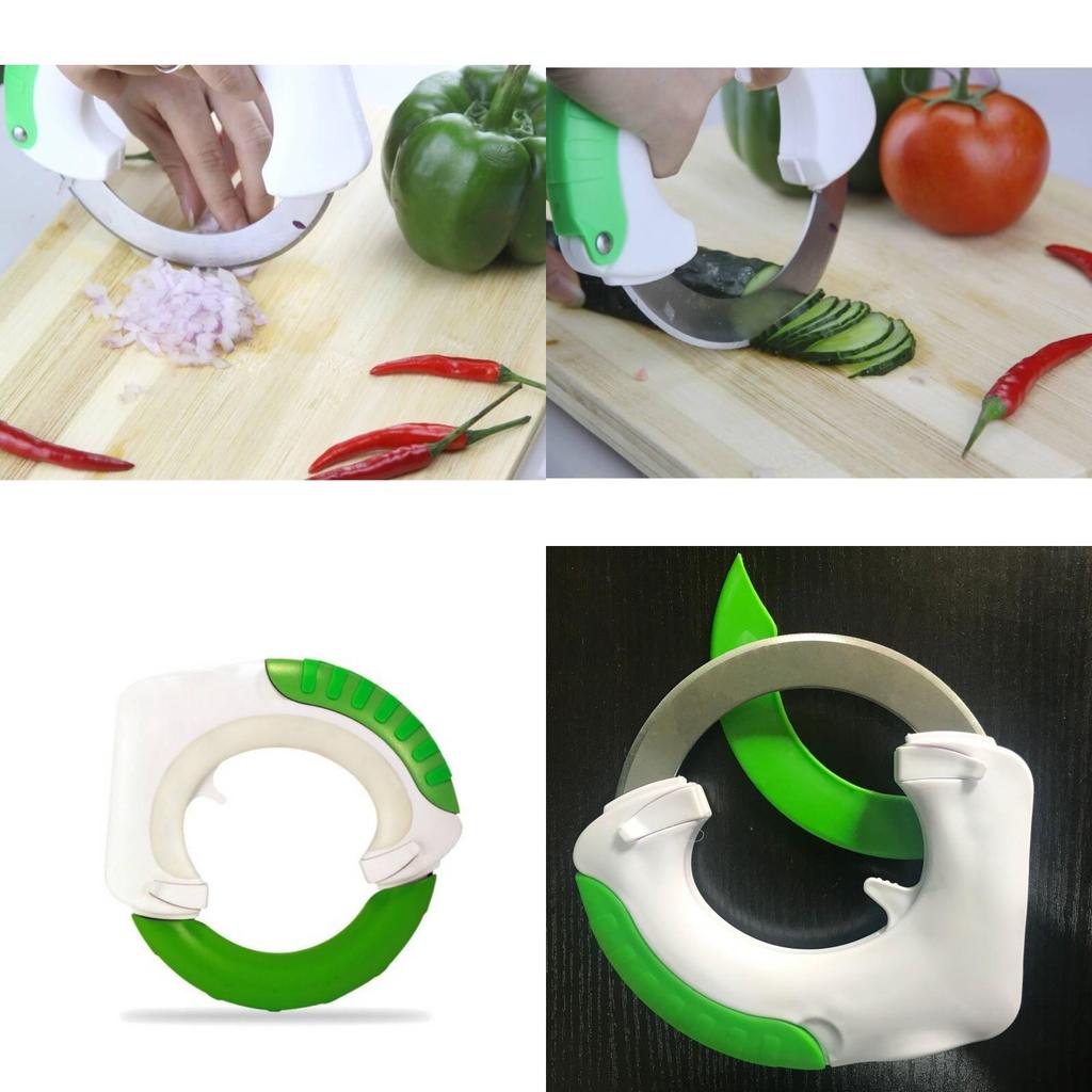 Multifunctional Circular Kitchen Knife With Stainless Steel Blade For Cutting Vegetables Pizza Cake
