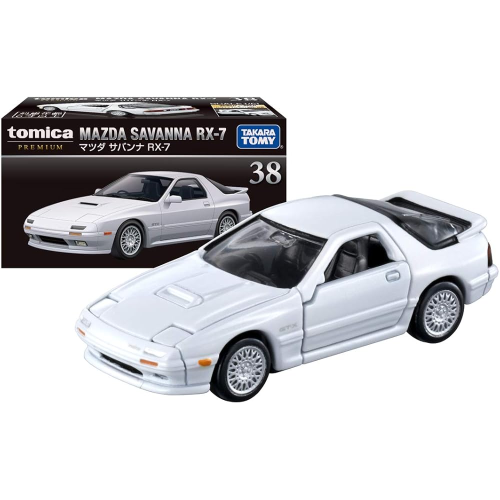Takara Tomy Tomica Premium Mazda Savannah RX-7 Diecast Car Toy for Boys Age 6 and Up Boxed ST Mark Certified