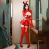 Women Sexy Lingerie Wet Look Patent Leather Set Nightwear Set 4PC Glossy Clubwear Bunny Girl Cosplay Uniform Party Sex Costume