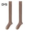 1 Pair Women Winter Socks Tihick Plush Over Knee Socks Anti-slip Solid Color Warm Thickened Stockings Warmth Socks for Various Occasions