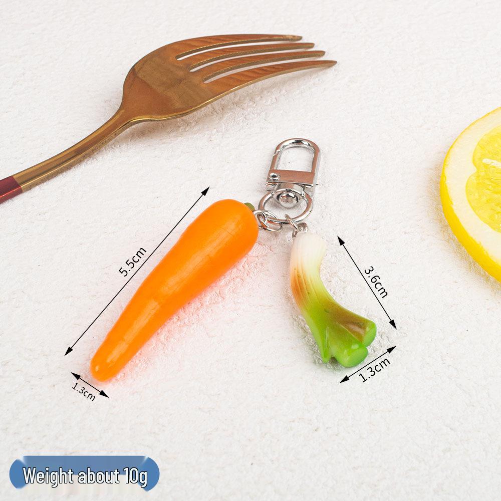 Miniature Food Keychain: Fruit, Vegetable & Beef DIY Backpack Pendant Toy