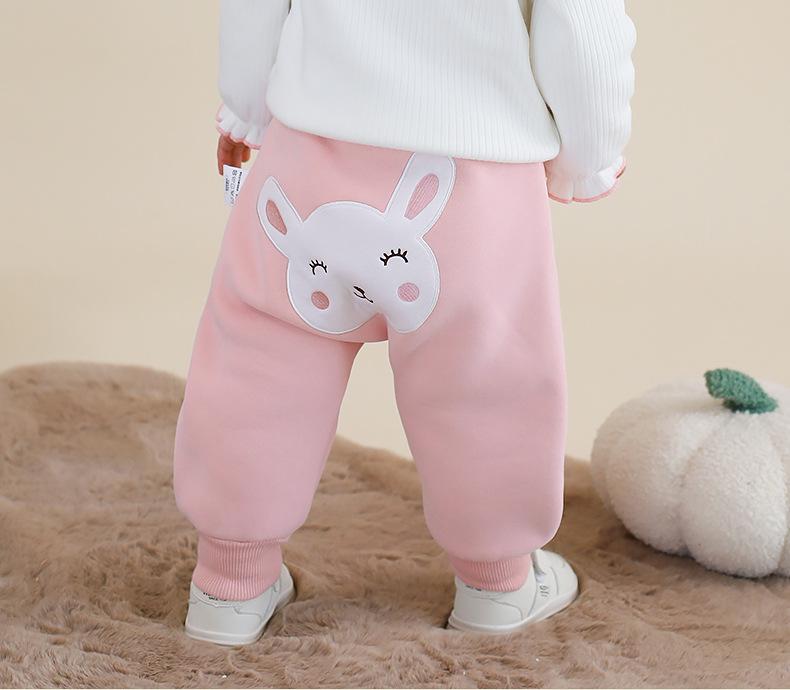Mädchen Herbst/Winter High Waist Bauchschutzhose - Baby Alpaka Wolle und Baumwollmischung