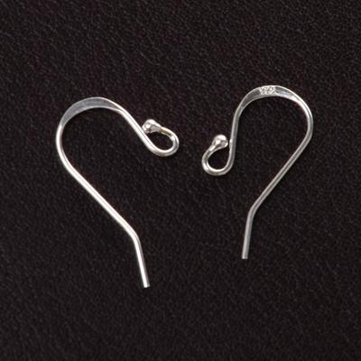 1 Paar Sterling Silber Französische Draht-Ohrhaken 17mm Ohrring-Zubehör