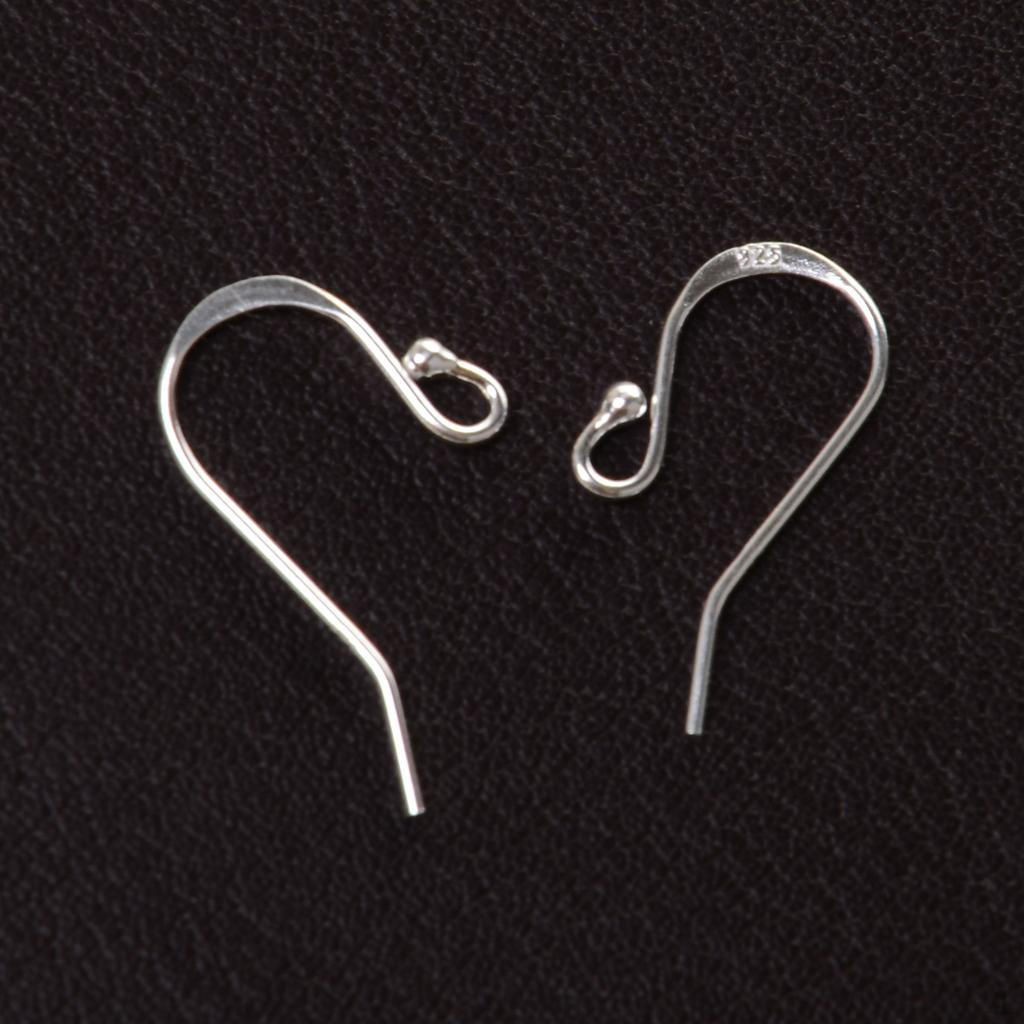 

1 Pair Sterling Silver French Wire Earring Hooks 17mm Earrings Findings