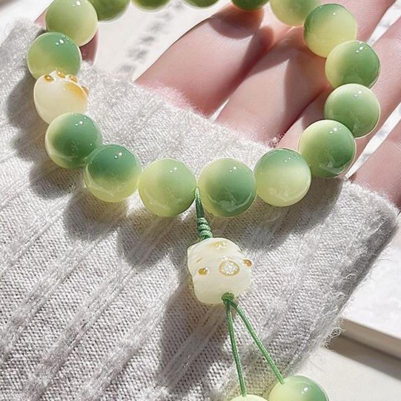 Cartoon Resin Cat Claw Lucky Cat Bracelet For Women Chinese Style Small Cute Ethnic Jewelry Couple Student Birthday Gift