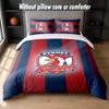 Sydney Roosters Design Bett Bettwäsche Set 1 Bettbezug + 2 Kissenbezüge Weich Atmungsaktiv Haushalt Bettwäsche