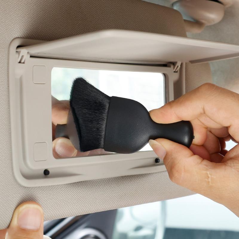Car Cleaning Brush Universal Auto Air Outlet Detail Brush Car Interior Dead Corner Gap Dust Removal Brush with Dustproof Lid