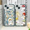 Süße Cartoon-Tier Katze Hai Handyhülle für IPhone 14 16 15 11 12 13 Pro Max Mini XS SE2 8 7 Plus Transparent Weiche Hülle Fundas