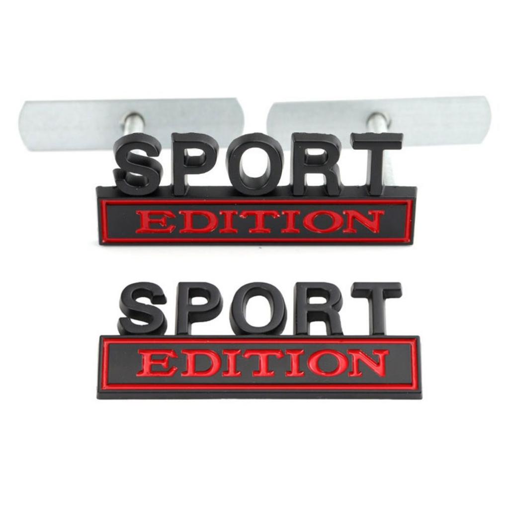 1Pc 3D Metal Sport Edition Logo Car Front Grille Badge Side Fender Rear Trunk Emblem Sticker Decal