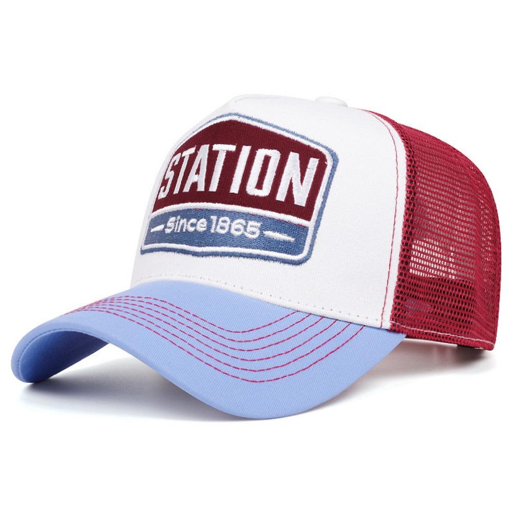 

Adjustable Hip Hop Hat Embroidered Trucker Hat Classic Baseball Cap Men and Women синій