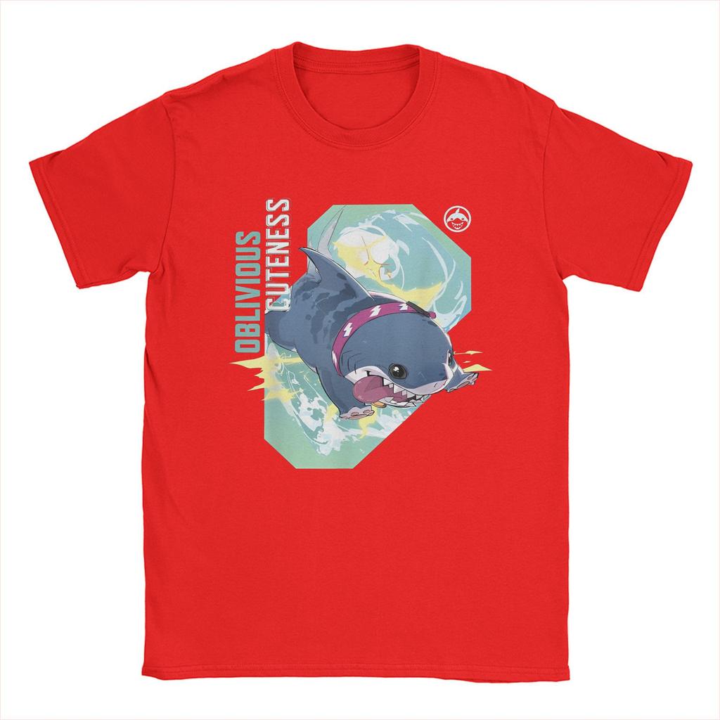 Men's T-Shirt Marvel-Rivals PVP Jeff the Land Shark Unique Cotton Tees Short Sleeve Oblivious Cuteness T Shirts Crew Neck Tops