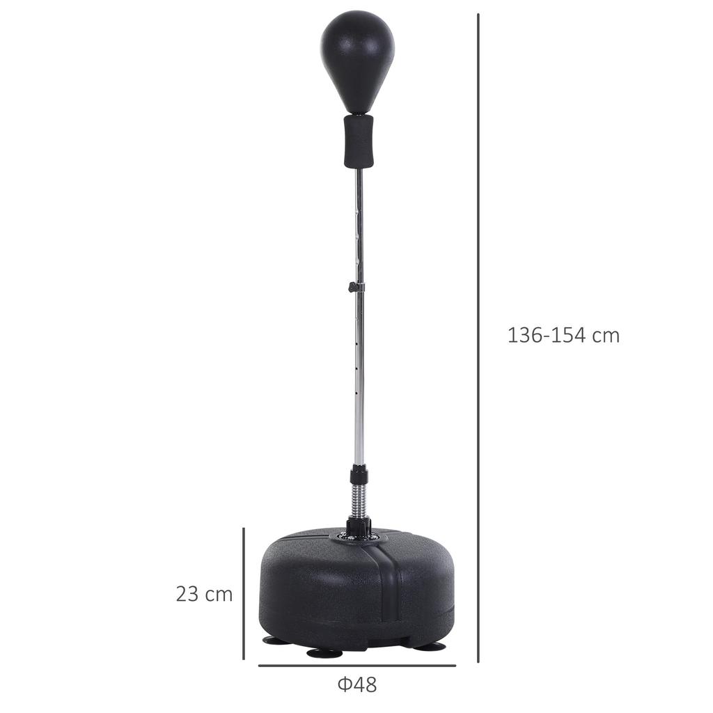 Punching Ball Set 136-154 cm Height-Adjustable Boxing Stand with 1 Pair of Gloves Suction Cup Boxing Standing Punch Trainer for Adults and Teenagers