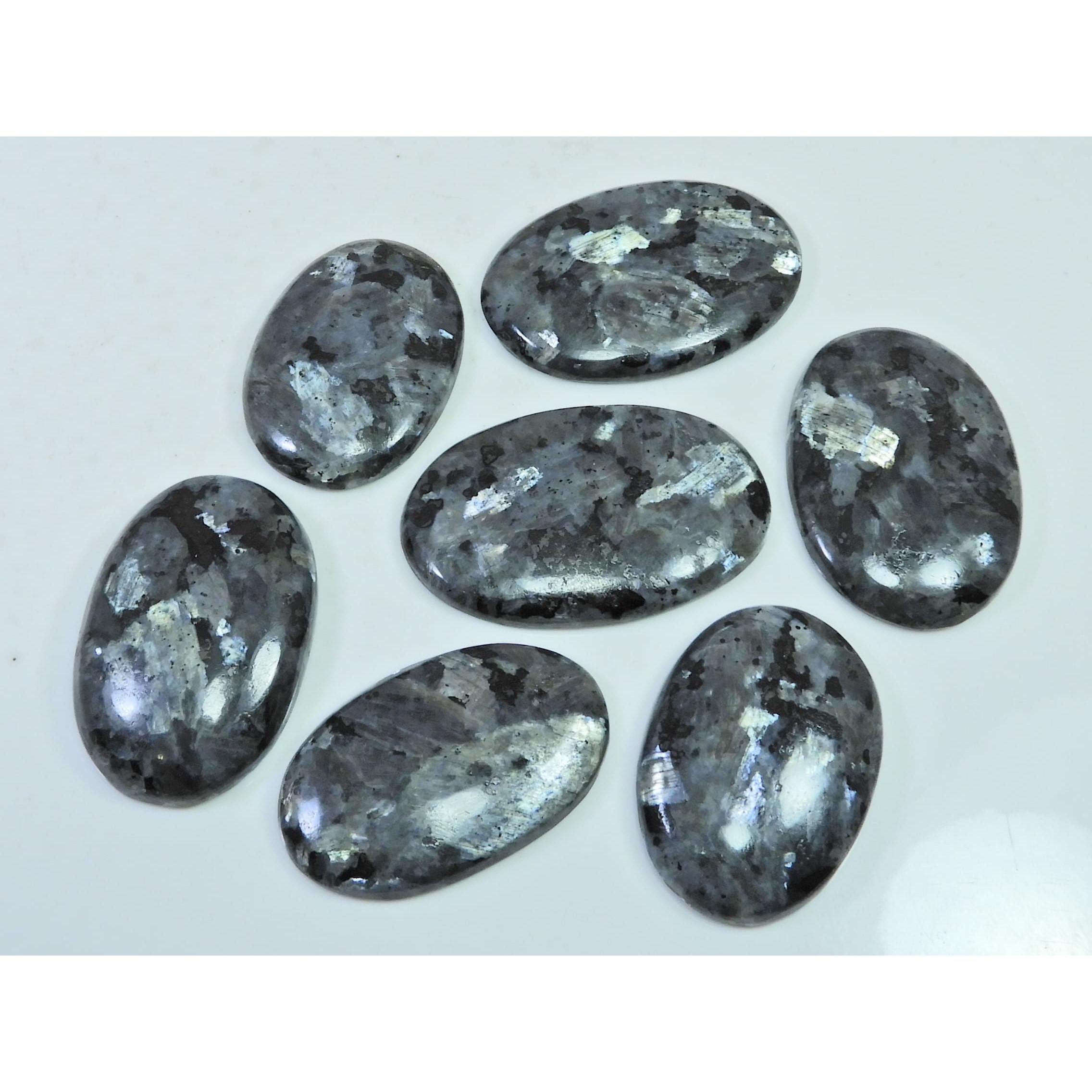 

334Cts. Natural Larvikite Oval Shape Cabochon Loose Gemstone 7Pcs Lot C-1936