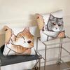 1 Stück Cartoon Katze Weigert sich ein Kuss Kissenbezug Quadrat Schlafzimmer Sofa Freizeit Komfort Kissen Auto Wohnzimmer Heimdekoration