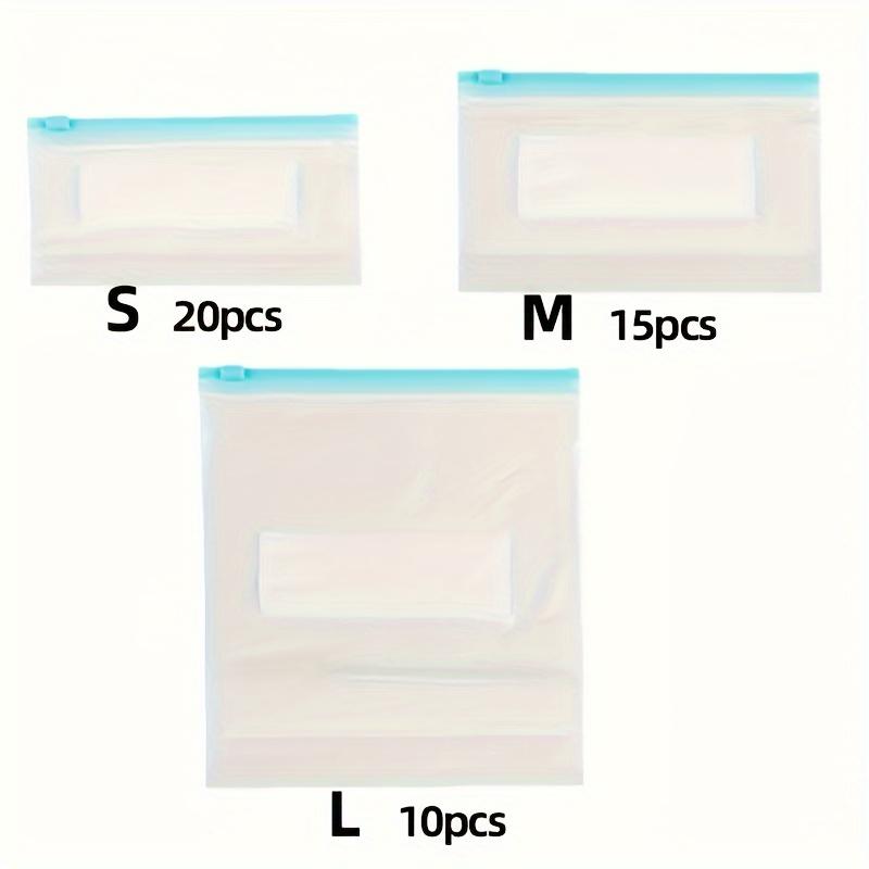 Многоразовые пакеты для хранения продуктов с застежкой-слайдером герметичные устойчивые к запаху пакеты для заморозки пакеты для вакуумного упаковщика для дома и кухни S20pcs прозрачный 543₽