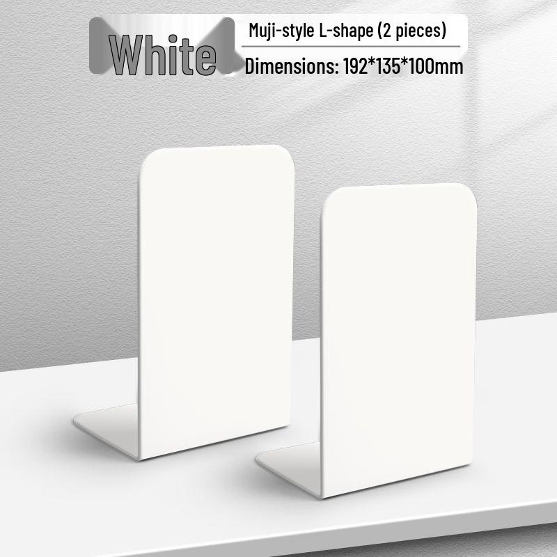 Muji Style Metal Retractable Book Stand and Clip Bookend for Desk Storage