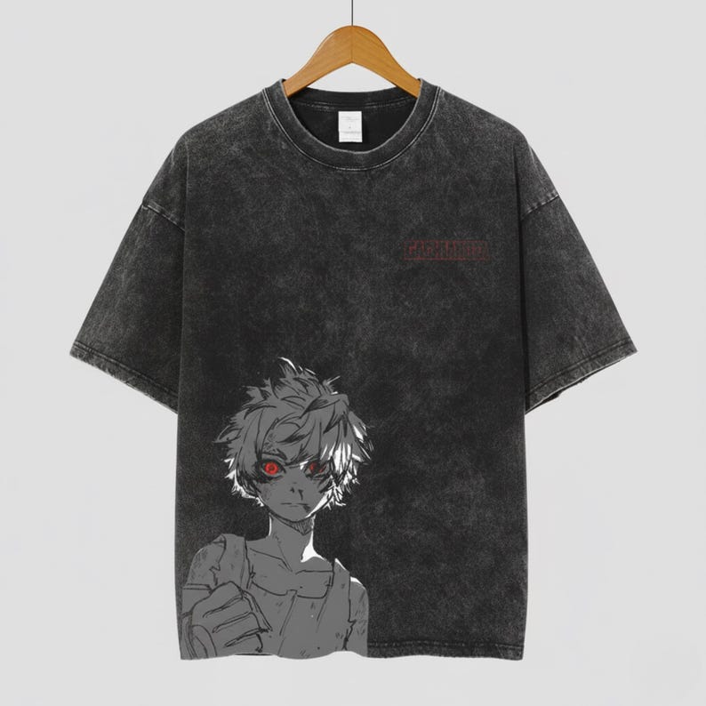 

Japanese hot AnimeGachiakuta Rudo Graphic TEE Oversized Unisex hot product soft high quality Washed Vintage Loose Retro Fashion 2XL