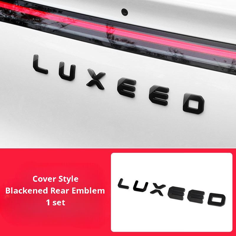 For Luxeed S7 R7 Blackened Car Emblem Sticker Front Rear Emblem Cover Letter Badge Modification Decorative Accessories