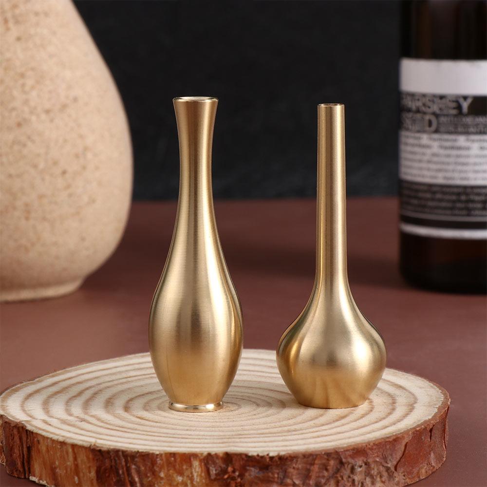 Pure Copper Gold Flower Arrangement Artwork Living Room Decor Home Decor Decoration Bottles Antique Vase Flower Ornaments Vases