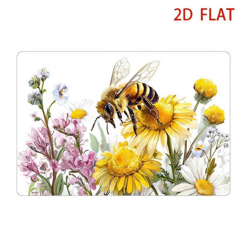 Tin Sign Bee Flower Metal Wall Art Vintage Garden Plaque Retro Yellow Dandelion Decor for Home Bar Cafe Hallway Bedroom Office