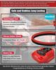 18V Battery Jumper Cables, 8 Gauge 6.5FT, 12V Portable Car Starter for 8.0L Gas/6.5L Engines (No Battery)