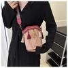 New girl bag women's bag spring fashion contrasting color tassel messenger mobile phone bag shoulder bucket bag