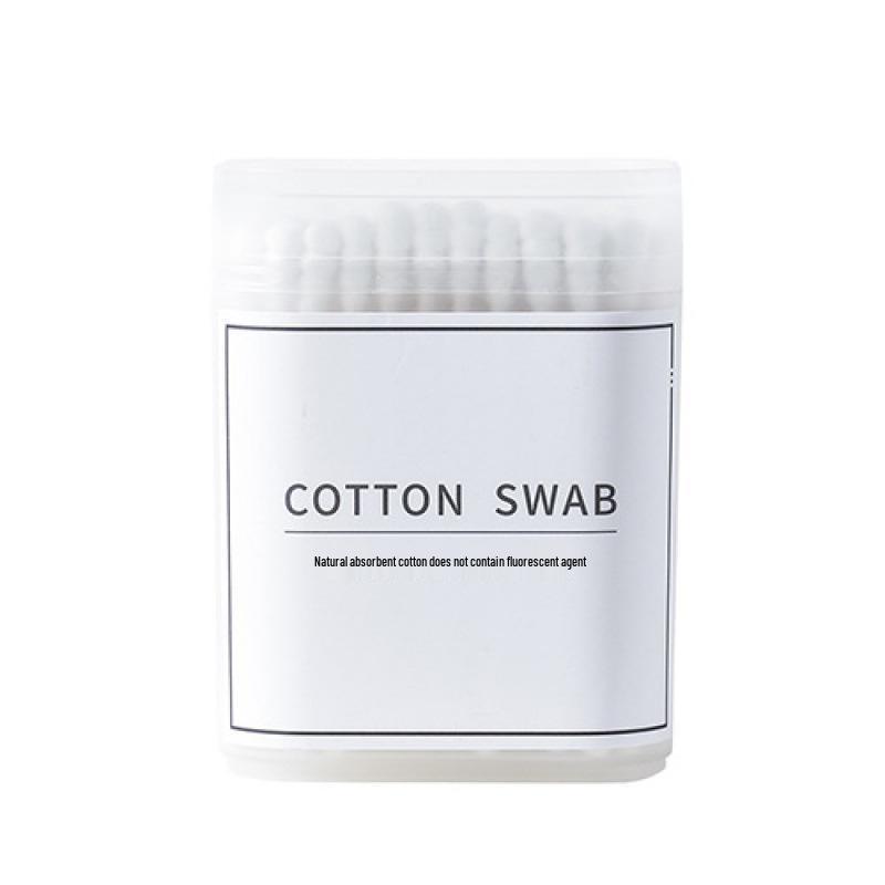 Double-Ended Cotton Swabs: Soft Round & Pointed Tips for Makeup and Ear Cleaning