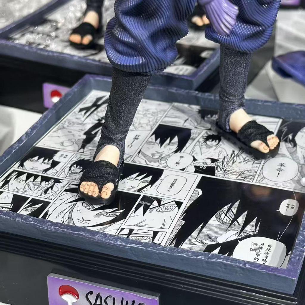 Naruto Series: Sasuke Uchiha Phoenix Hand-Painted Double-Headed Desktop Sculpture